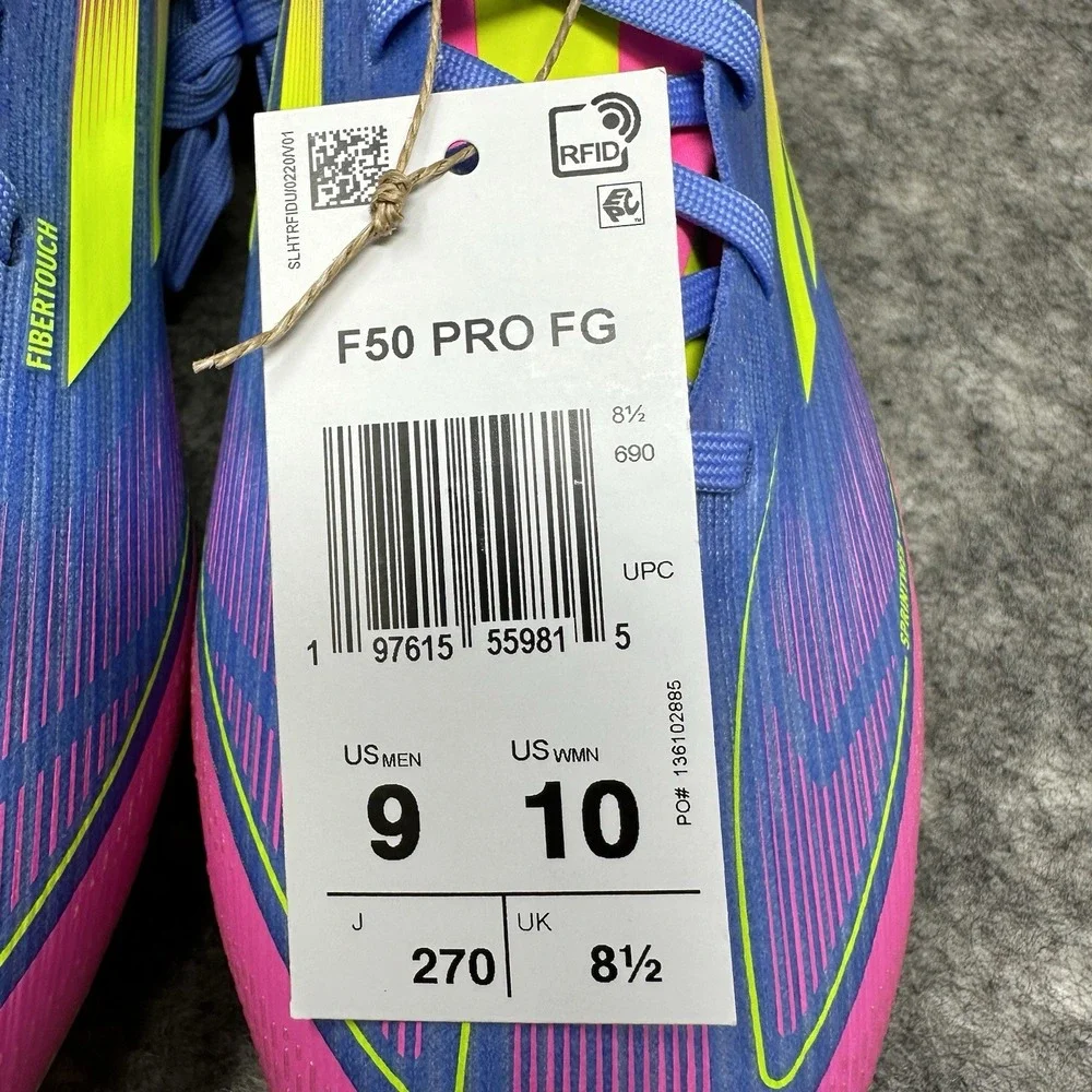 Adidas F50 Pro FG Soccer Cleats Mens Size 9 Blue Pink Celestial Victory IE1285